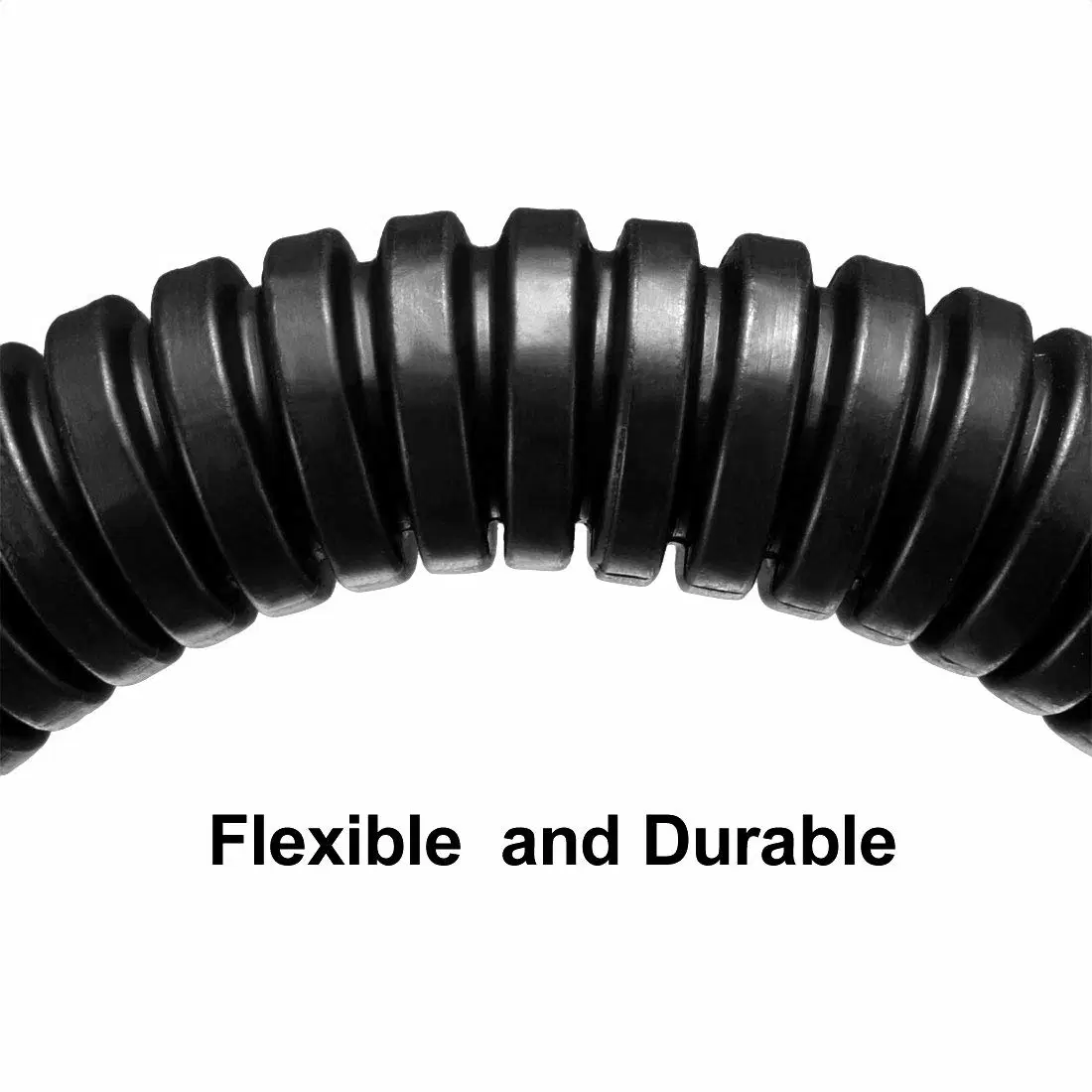 Black 36mm Outside Dia Corrugated Bellow Conduit Tube for Electric Wiring