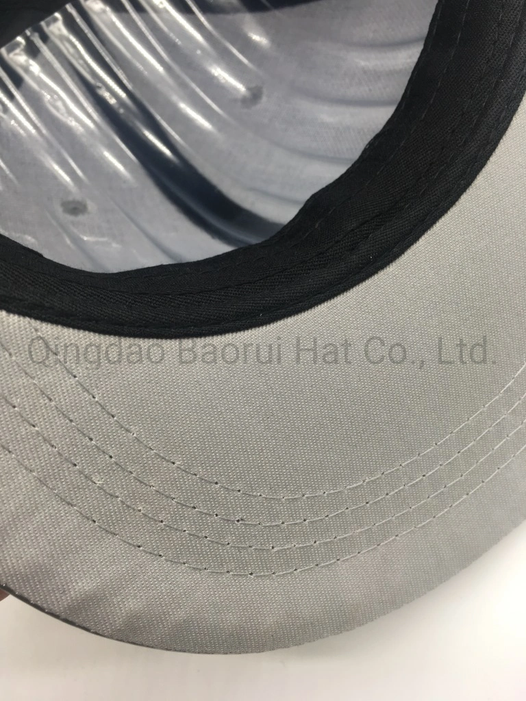 6 Panel acrylic and PU Visor Blank Snapback Caps