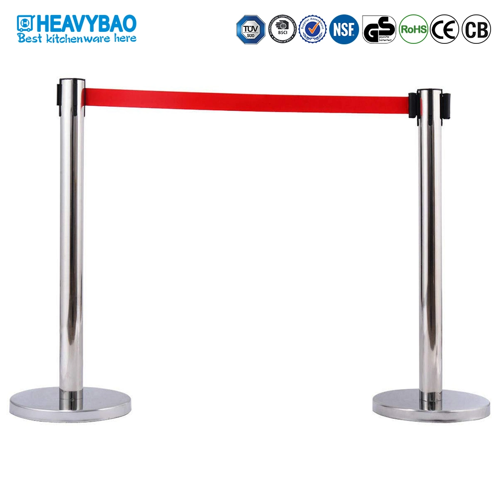 Heavybao Retractable Temporary Que Barrier Stanchion Post with Belt