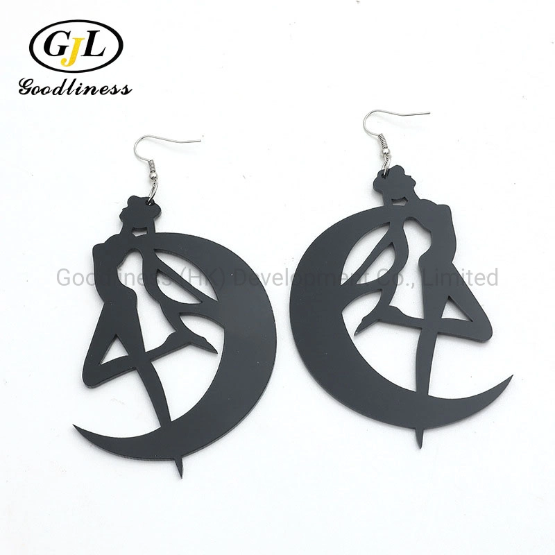 Diablo Original Night Style Exaggerated Earrings Personality Simple Creative Hollow out Sailor Moon Earrings