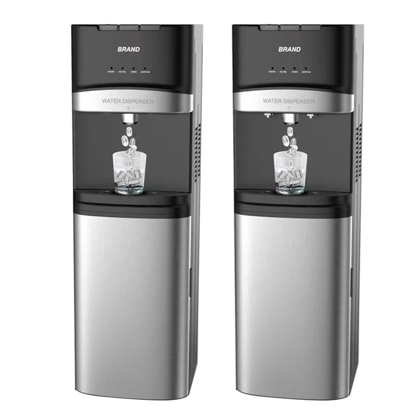 Korea Style Hot Cold Water Dispenser/Vertical Water Dispenser Compressor Cooling/Three Taps Water Dispenser with Storage Cabinet