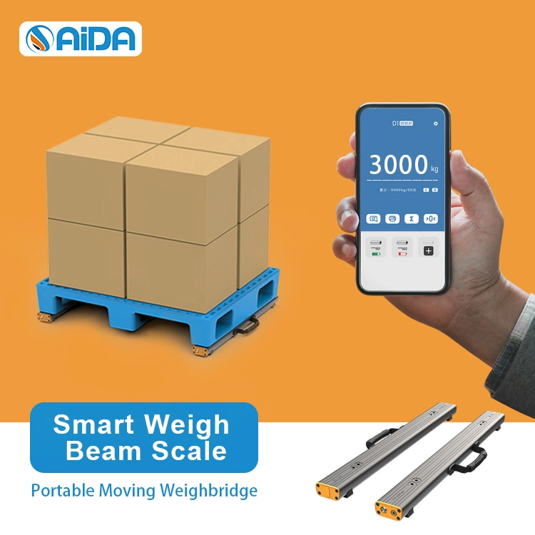 Mini Wireless Floor Scale Weigh 3000kg Built-in Lithium Battery bluetooth Connect Andriod Ios APP