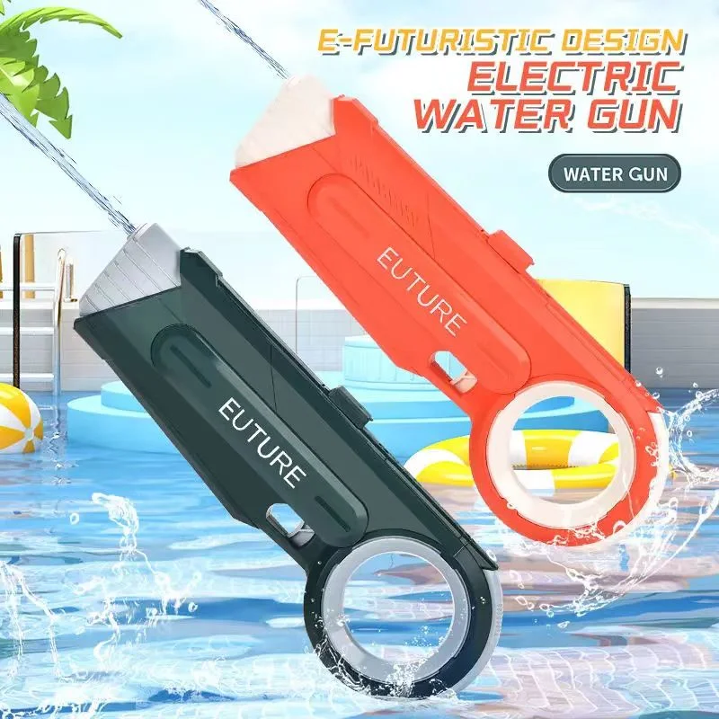 New Design Summer Beach ABS Material 9m Range Shooting Game Large Size High-Capacity Continuous Fire Electric Water Guns Toy