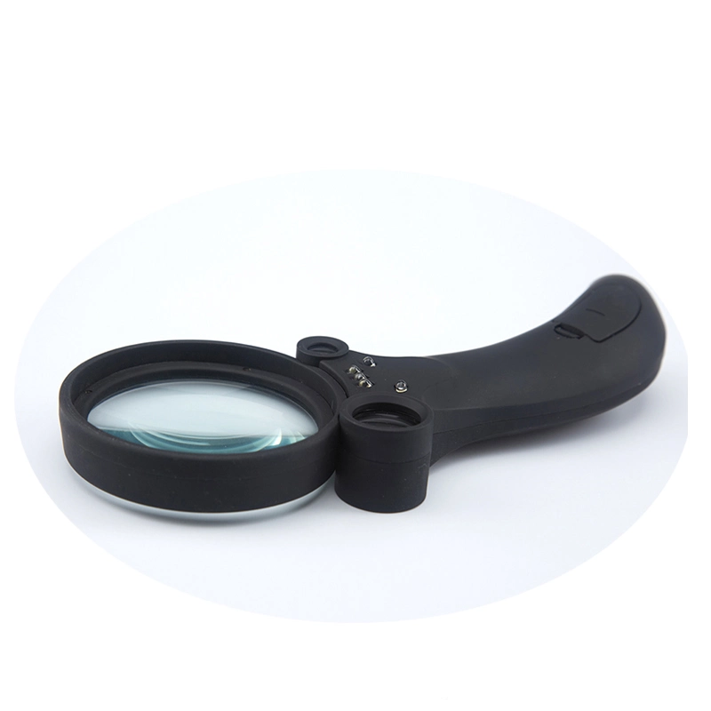 Handheld Magnifying Glass 3 Multiples Reading Jewelry LED Light Magnifier