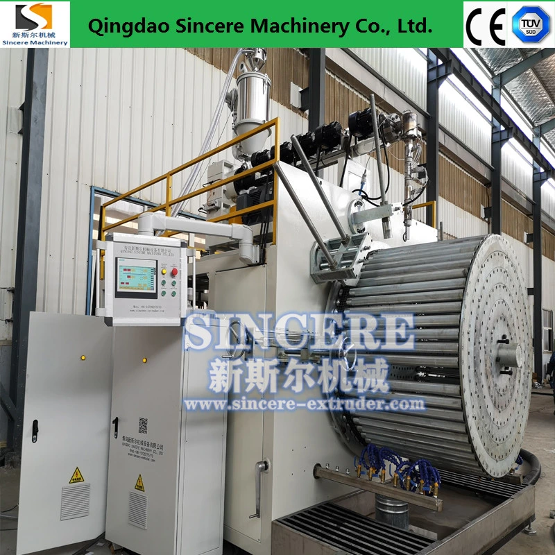 Polyethylene Pipe Extruding Making Machine, Spiral Winding Welding Pipe Extrusion Line