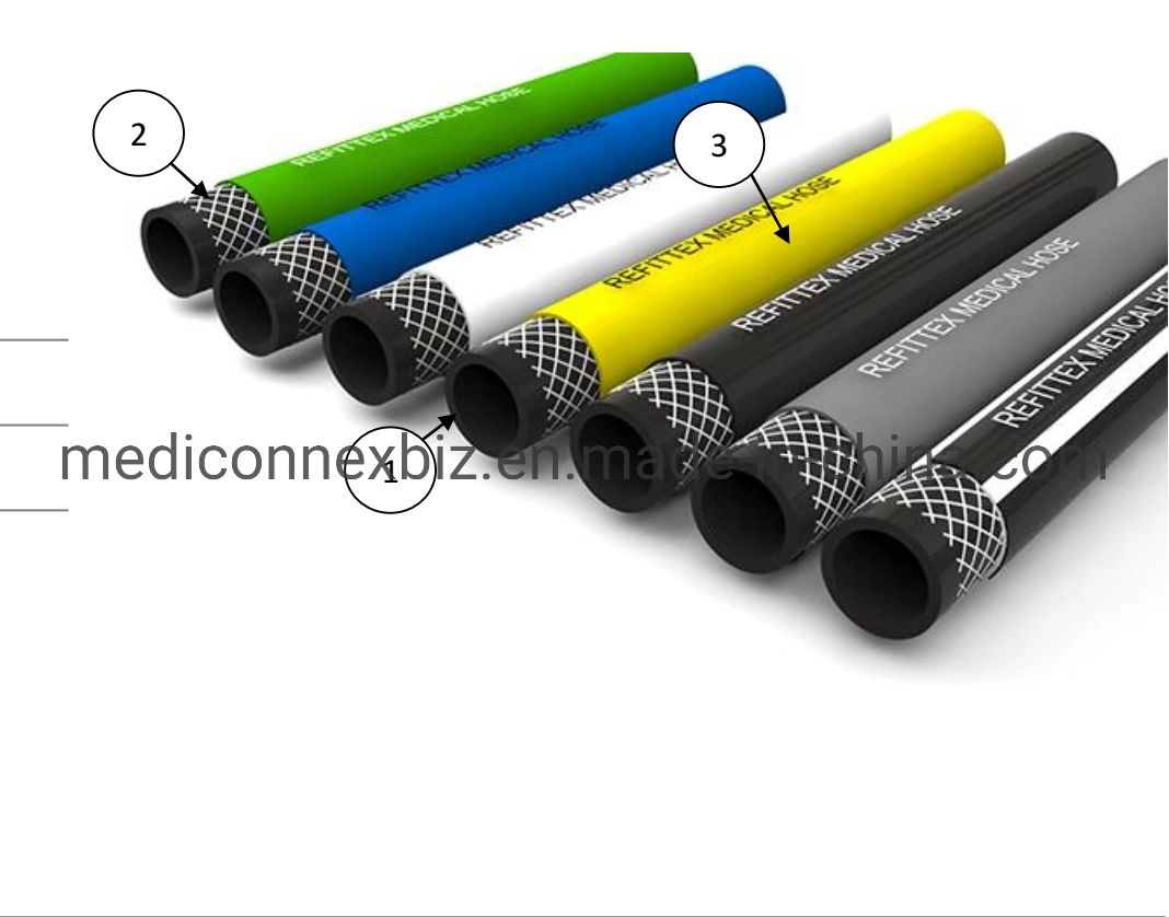 1/4" 5/16" Medical Hose for Oxygen, Air, Helium, Nitrogen Oxide