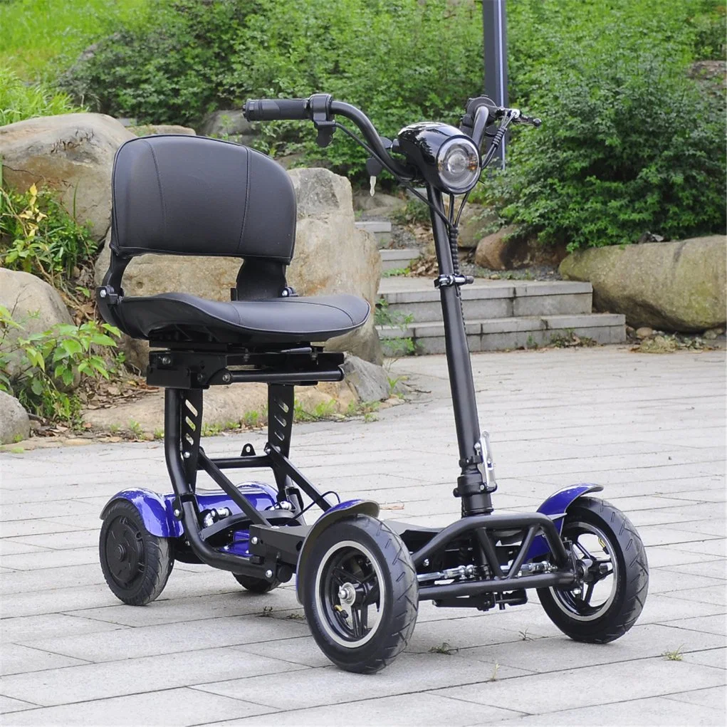 Discapacitados de litio de 4 ruedas plegables eléctricas Scooter de movilidad de Adulto Mayor Handicap Mobility Scooter eléctrico