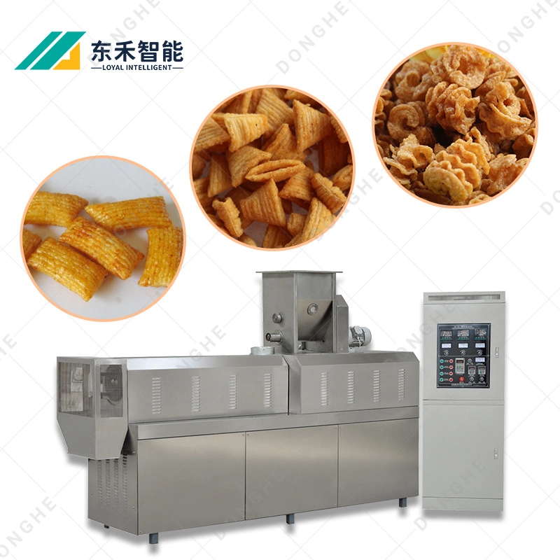 Maíz frito automático Bugle bocadillos bocadillos de línea de producción de alimentos haciendo Equipo en la máquina