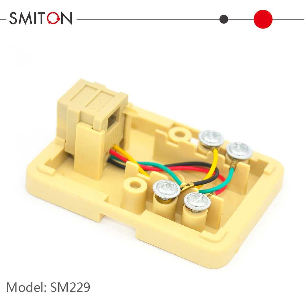 El fabricante 6p4c toma RJ11 1-Port Terminal Teléfono Caja de superficie