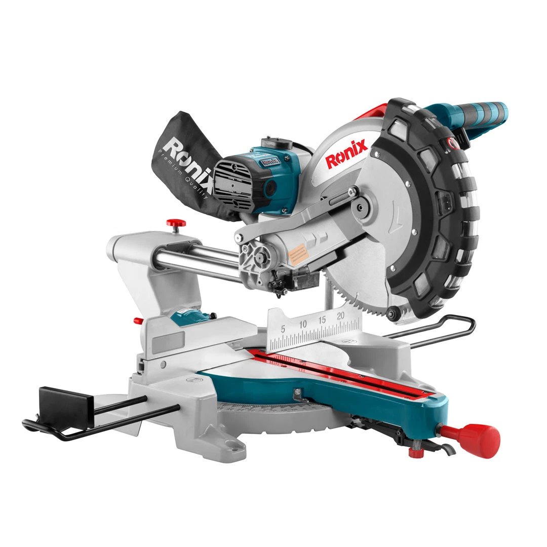 Ronix 5303 Electronic Brake Sharp Cut 305mm 4300rpm Heavy Duty Dual Bevel with Sliding Rail Sliding Mitre Saw