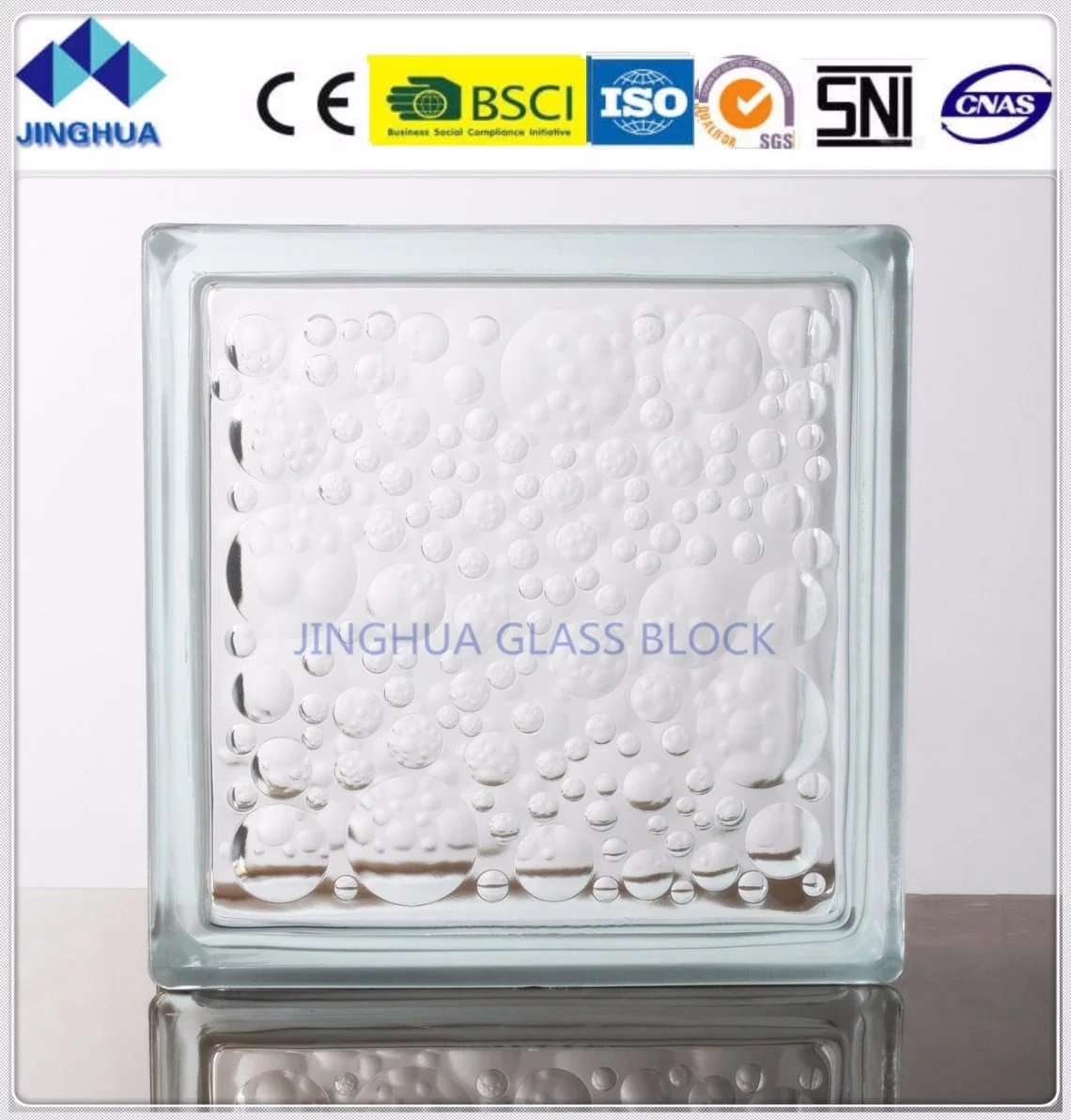 Jinghua High quality/High cost performance  Sea Wave Clear Glass Block/Brick