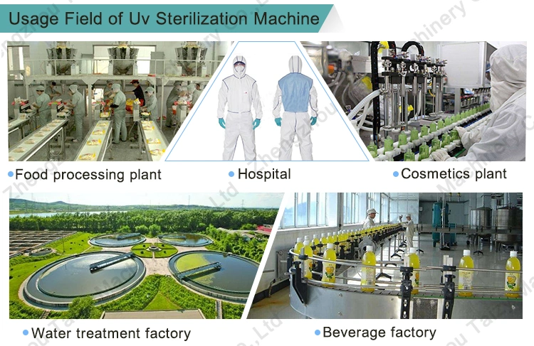 Bebidas comerciales equipo de esterilización UV Esterilizador UV de alimentos máquina