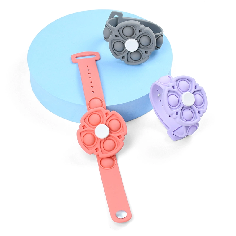Stree Free Fingertip Top Version Kinder″′ S Erwachsenen Presse Spielzeug Bubble Armband Fidget Spielzeug Drehversion Silikon Drehbare Armband Uhr