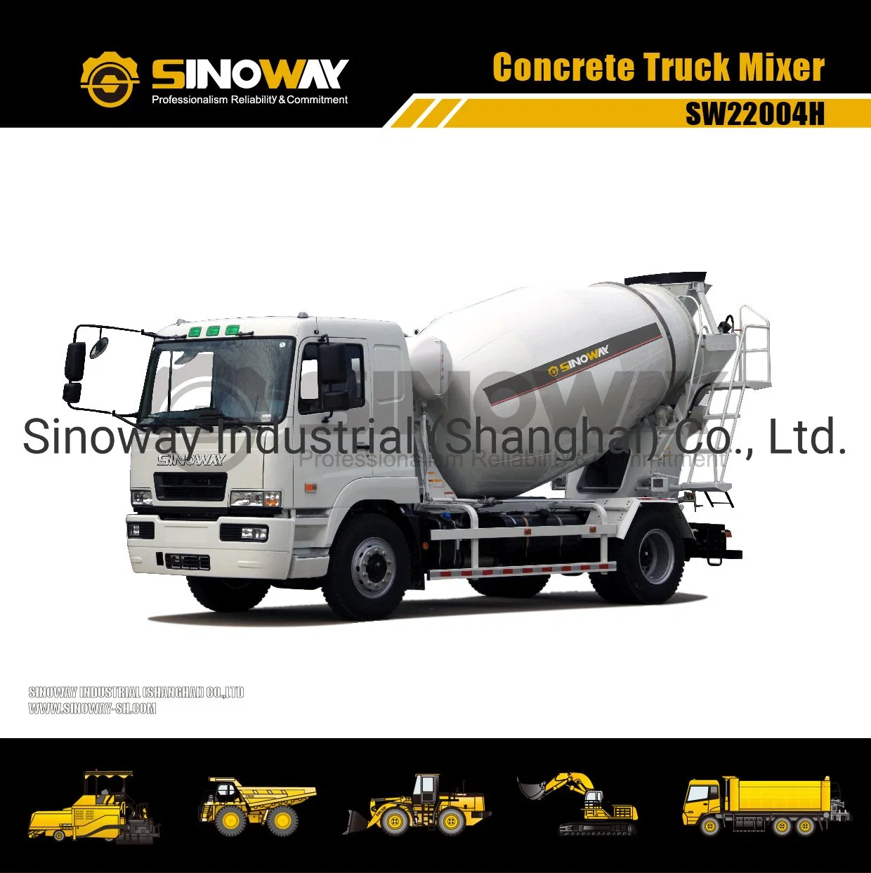 6m3 Concrete Mixer Truck, 6X4 Concrete Truck with Cummins Engine