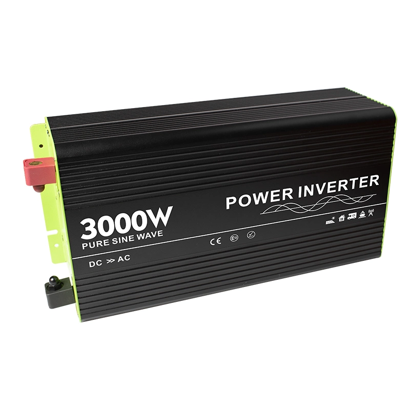 DC 12V 24V 48V vers AC 110V 220V 230V 3000W Onduleur de puissance à onde sinusoïdale pure.