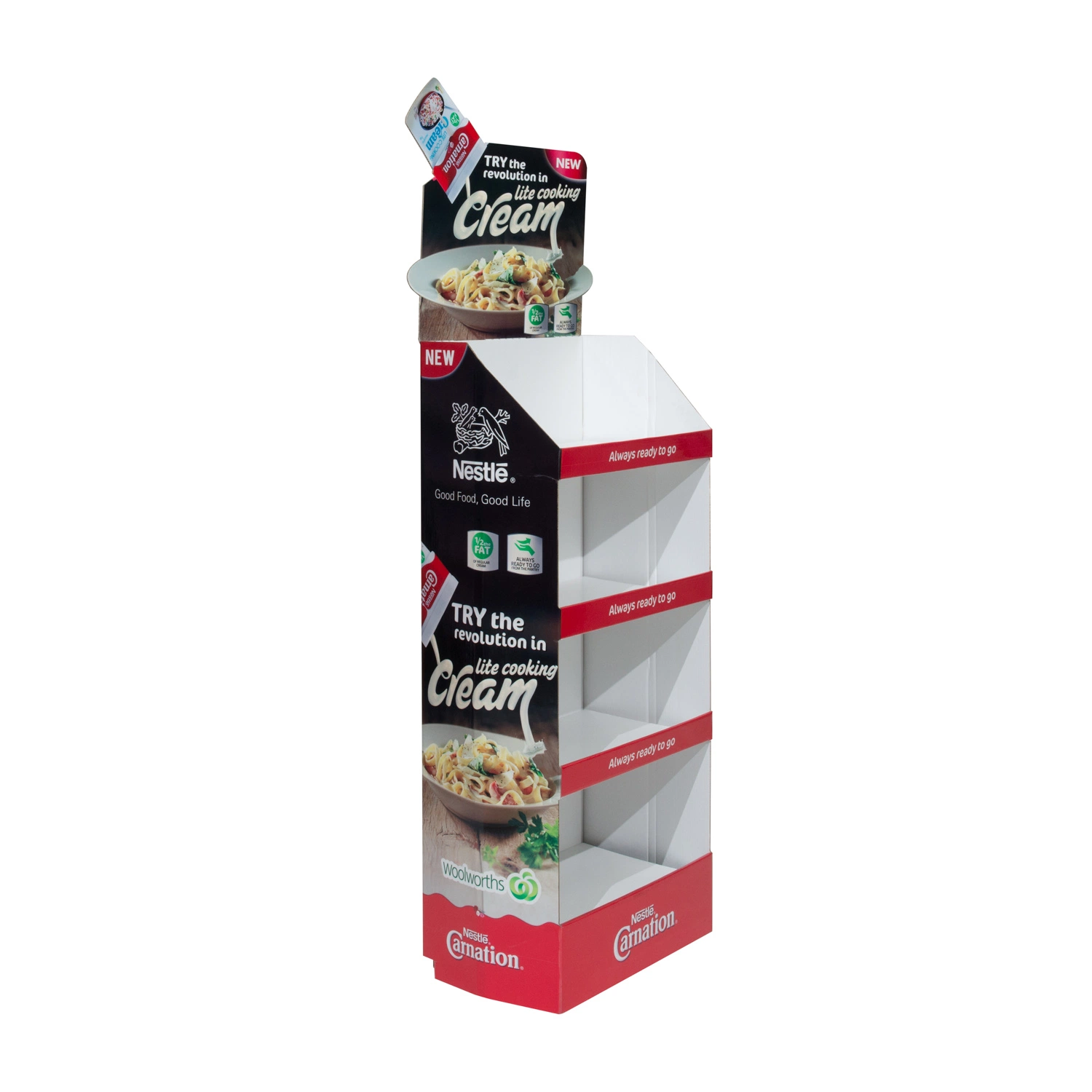 Paper Tower Display Rack Pop POS Popup Cardboard Corrugated Paper Stand