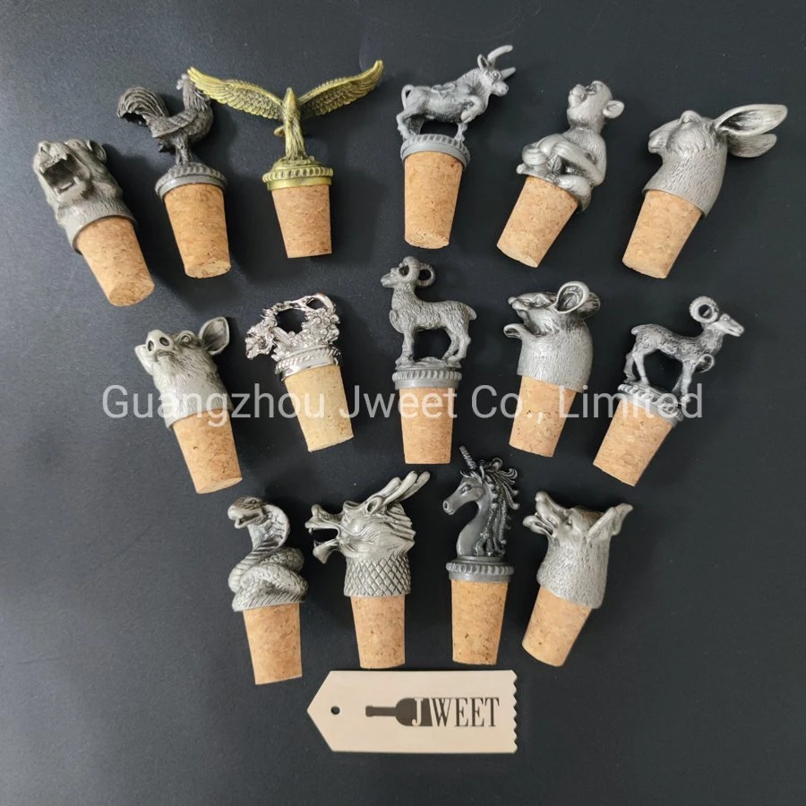 Synthetic Wood Glass Metal Aluminum Bottle Cap Spirit Liquor Vodka Brandy Wine Bottle Topper Cork Screw T Bottle Cap