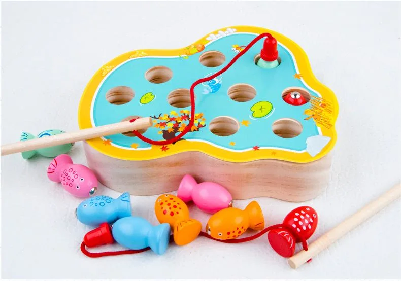 Wooden Toy Fishing Game Kids Education