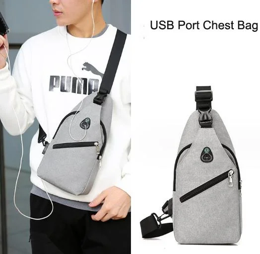 Wholesale Custom Design Outdoor Sports Fashion style Crossbody Sac coffre Pour les hommes