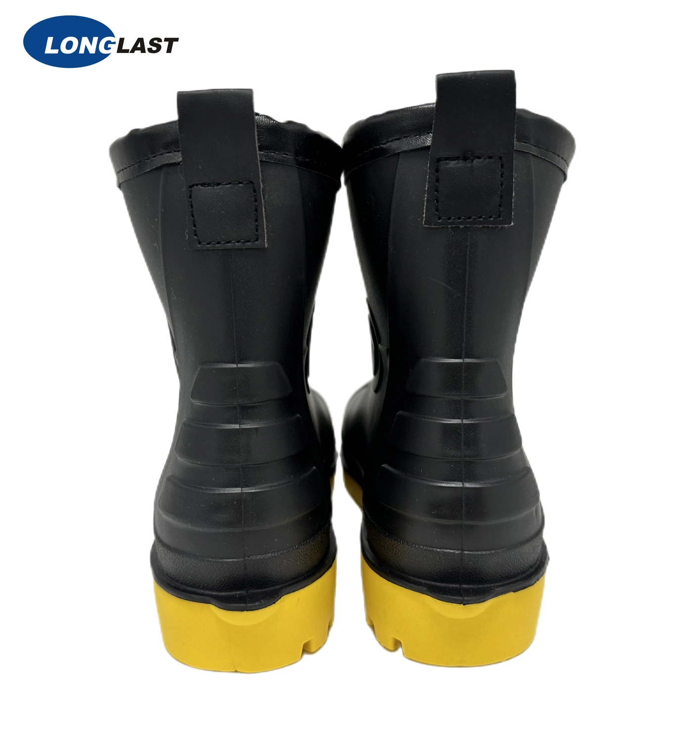 Short Bootleg with Steel Toe Cap and Midsoles Slip Resistan Durable Comfortable PVC Work Safety Boots