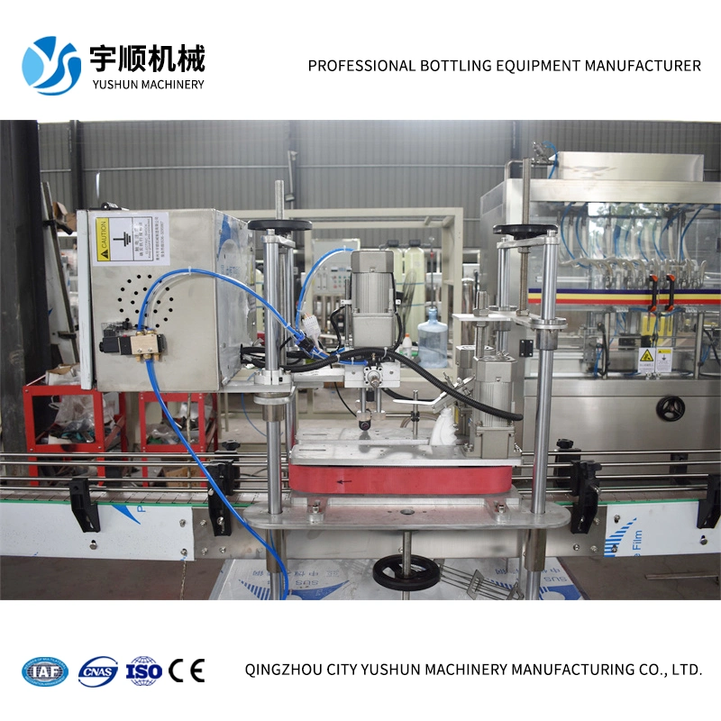 Linear Type Fully Automatic Plastic Jar Capping Sealing Machine with Cap Feeder