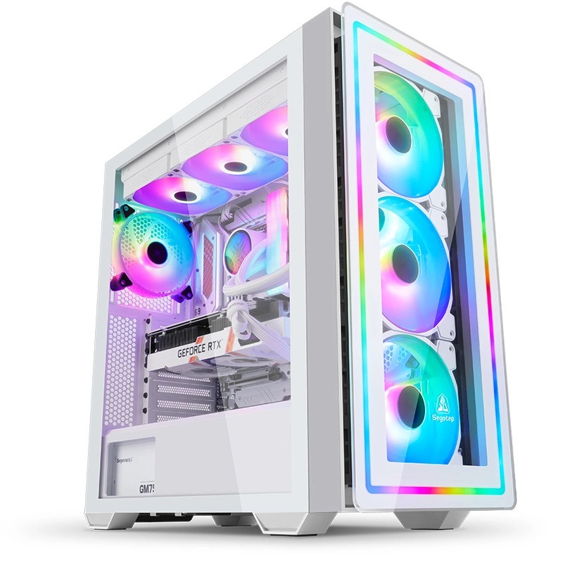 Segotep beliebtes Desktop-Gaming-Gehäuse für die Top-/Frontmontage 360 eATX/ATX/Matx/ITX, Unterstützung für Rtx3090ti/40-Serie GPU, Unterstützung für 240/280/360 Wasserkühler