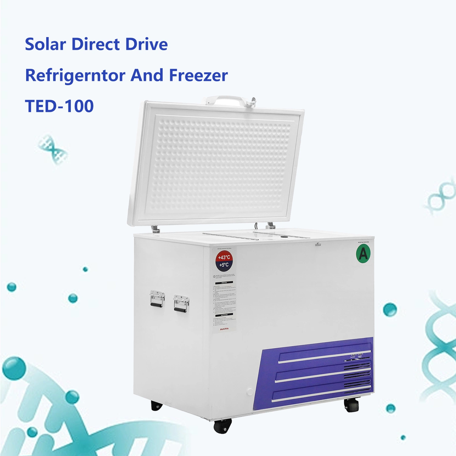 Used for Vaccine Storage 2-8 Degree Solar Vaccine Refrigerator Tcd-100