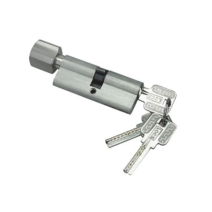 Anti-Drill Brass Keys Nickel Finish 70mm Solid Brass Zamak Mortise Door Lock Cylinder