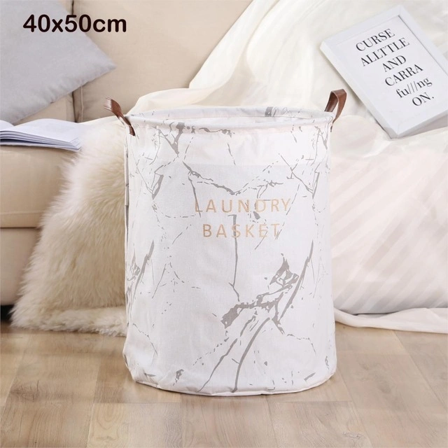 Custom Logo Folding Laundry Basket Round Storage Bin Bag Large Hamper Collapsible Clothes Toy Basket Bucket Organizer Large Capacity