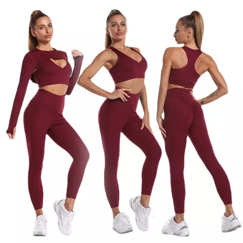 Custom Logo Activewear Fitness ropa de yoga Deportes Sportswear Bra Leggings Gimnasio Yoga Set