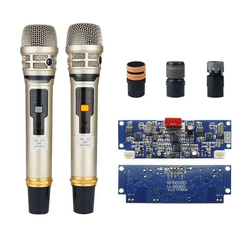 Professional Karaoke Dual Channel Handheld Wireless UHF Microphone