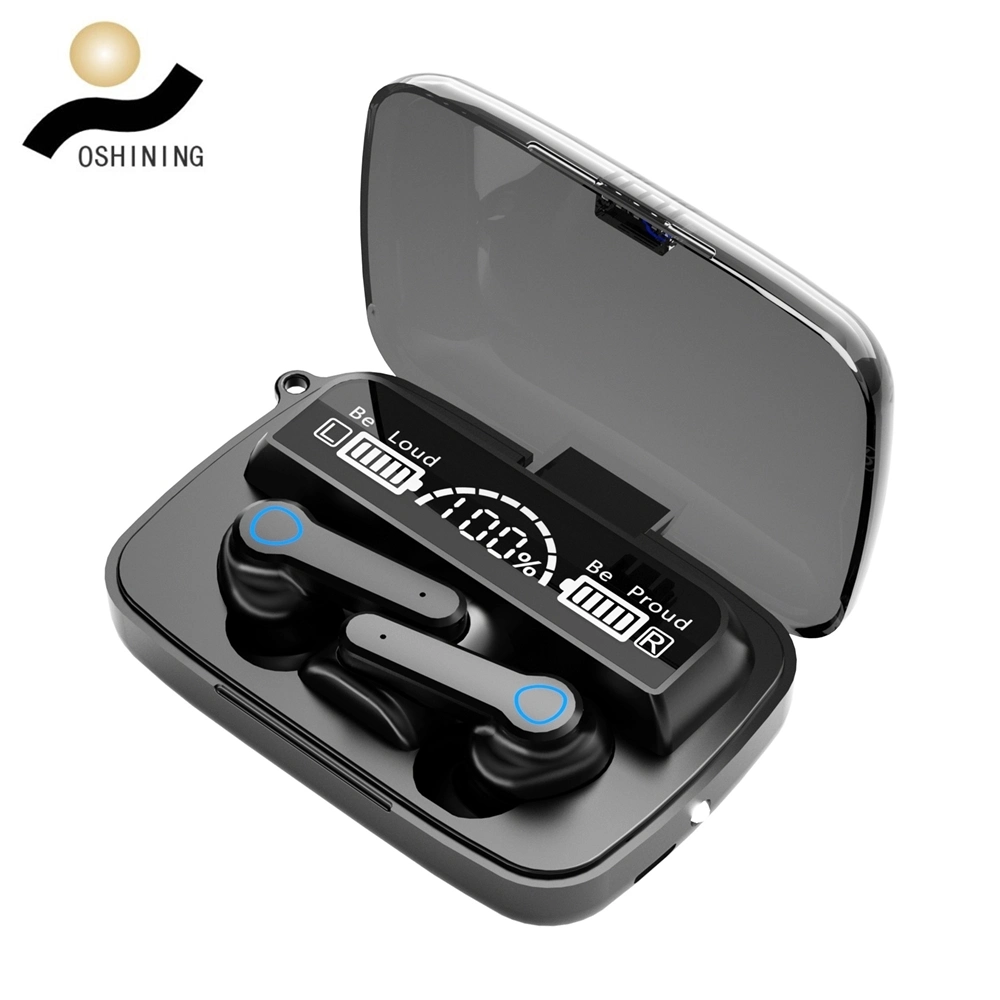 Nuevo estilo de Tws Audifonos auricular inalámbrico Bluetooth auriculares auriculares con LED Linterna