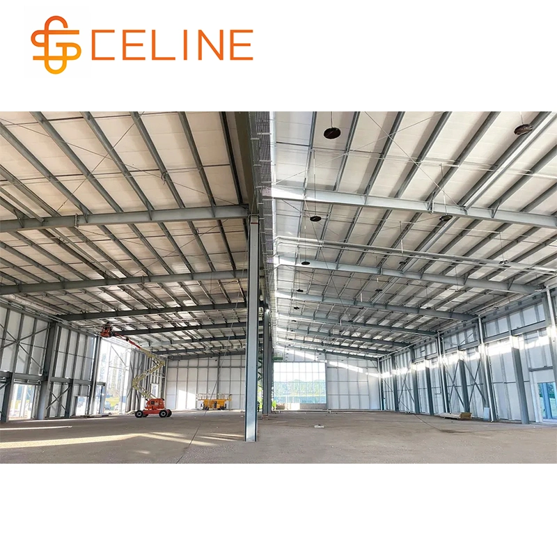 Customized Galvanized/Painted Hangar/Garage/Storage/Shed Metal Construction Prefab/Prefabricated Design Frame Steel Structure for Industrial Building