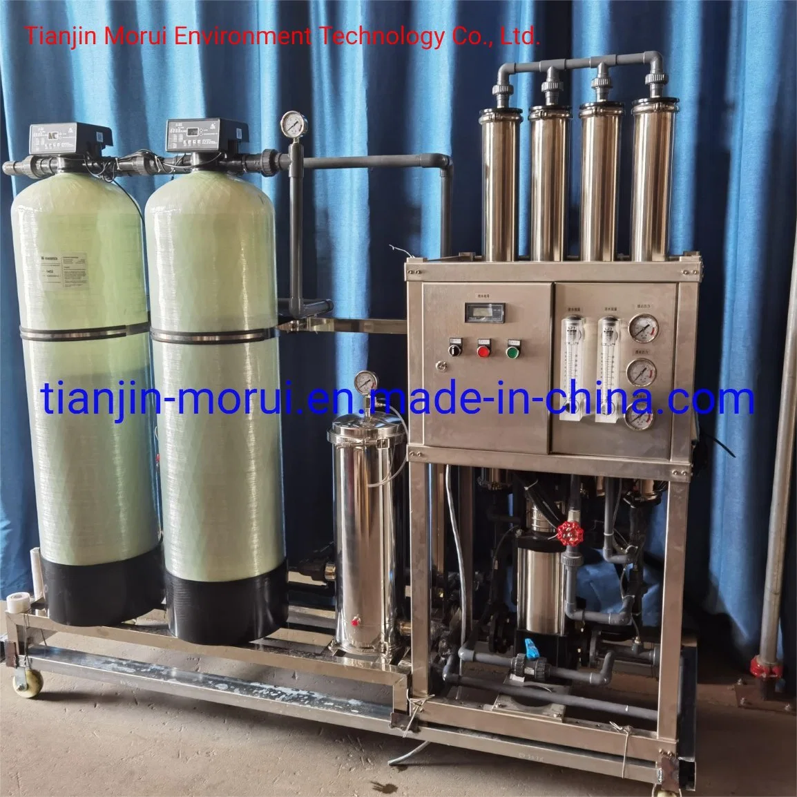 Sistema de filtración de agua de 500lph RO Sistema de tratamiento de agua por ósmosis inversa Máquina de tratamiento de agua Purificador de agua Equipo de tratamiento de agua de planta