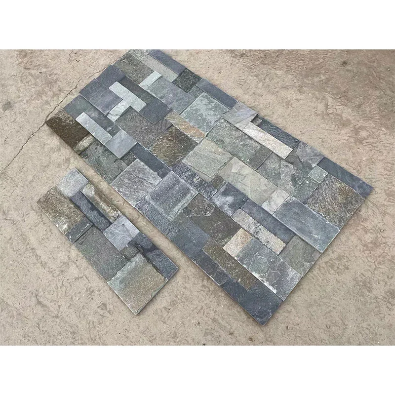 Muti Colors White Grey/Black/Gold Black Slate Culture Stone for Wall Cladding