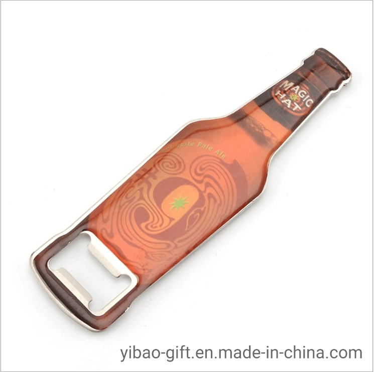 Fashion Custom Wine Bottle Shape Wine Bottle Opener with Fridge Magnet (YB-BO-18)