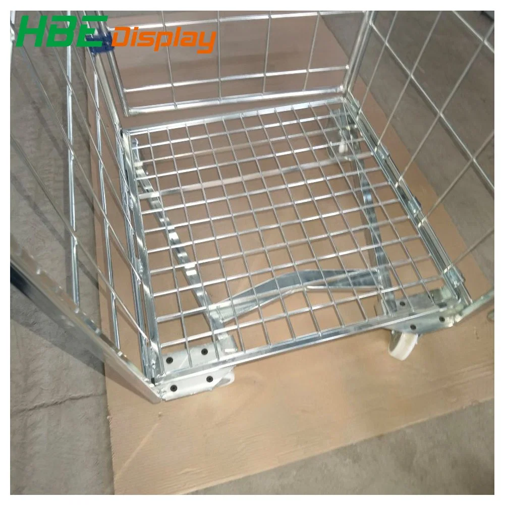 Warehouse Foldable and Nestable Industry Factory Storage Material Transport Pick up Trolley Roll Container