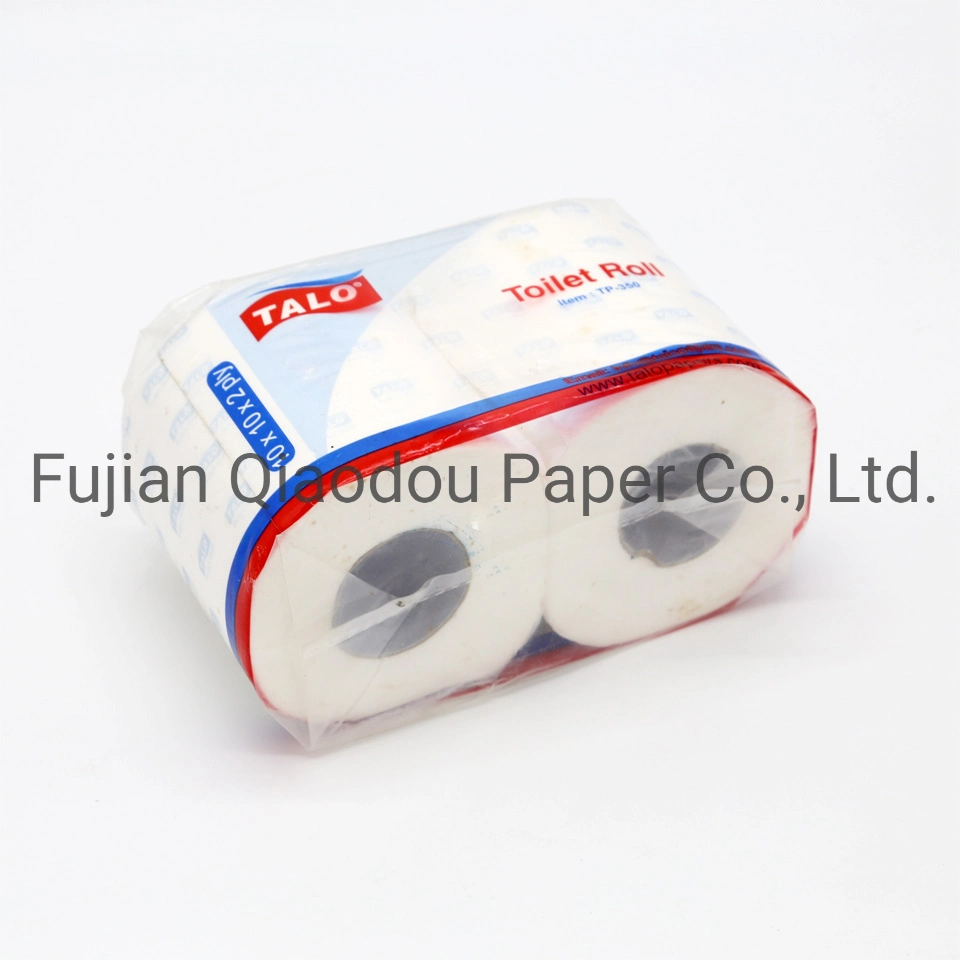 OEM Qiaodou Rolo de papel higiénico do tecido de papel tecido Banho Camada 2/3 100% virgem Material de Celulose