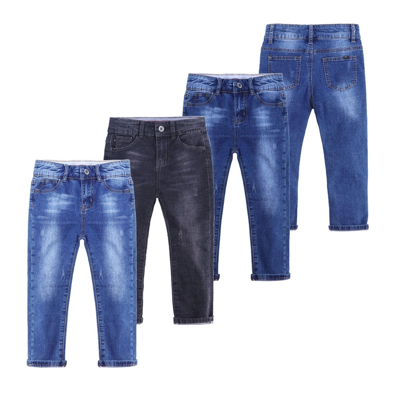 2022 Детские брюки для мальчиков (8–15) Оптовая торговля Детская джинсовая хлопковая ткань Джинсы