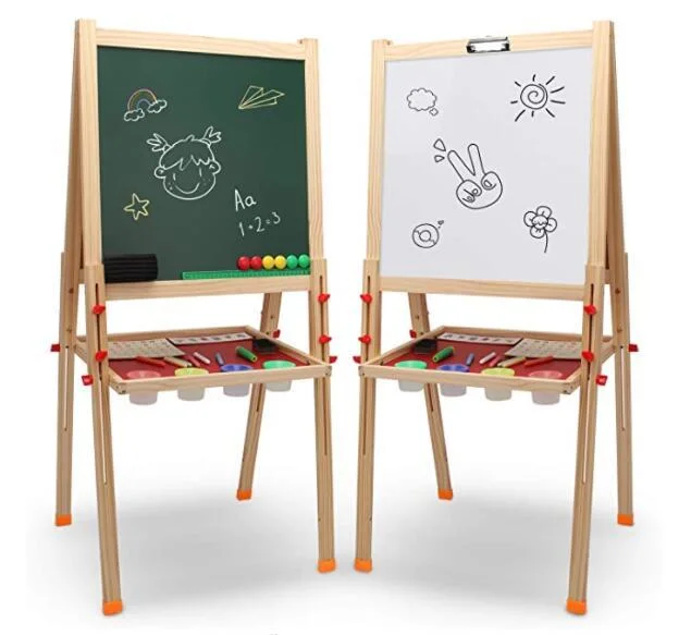 Easel de madera con rollo de papel para la pintura infantil