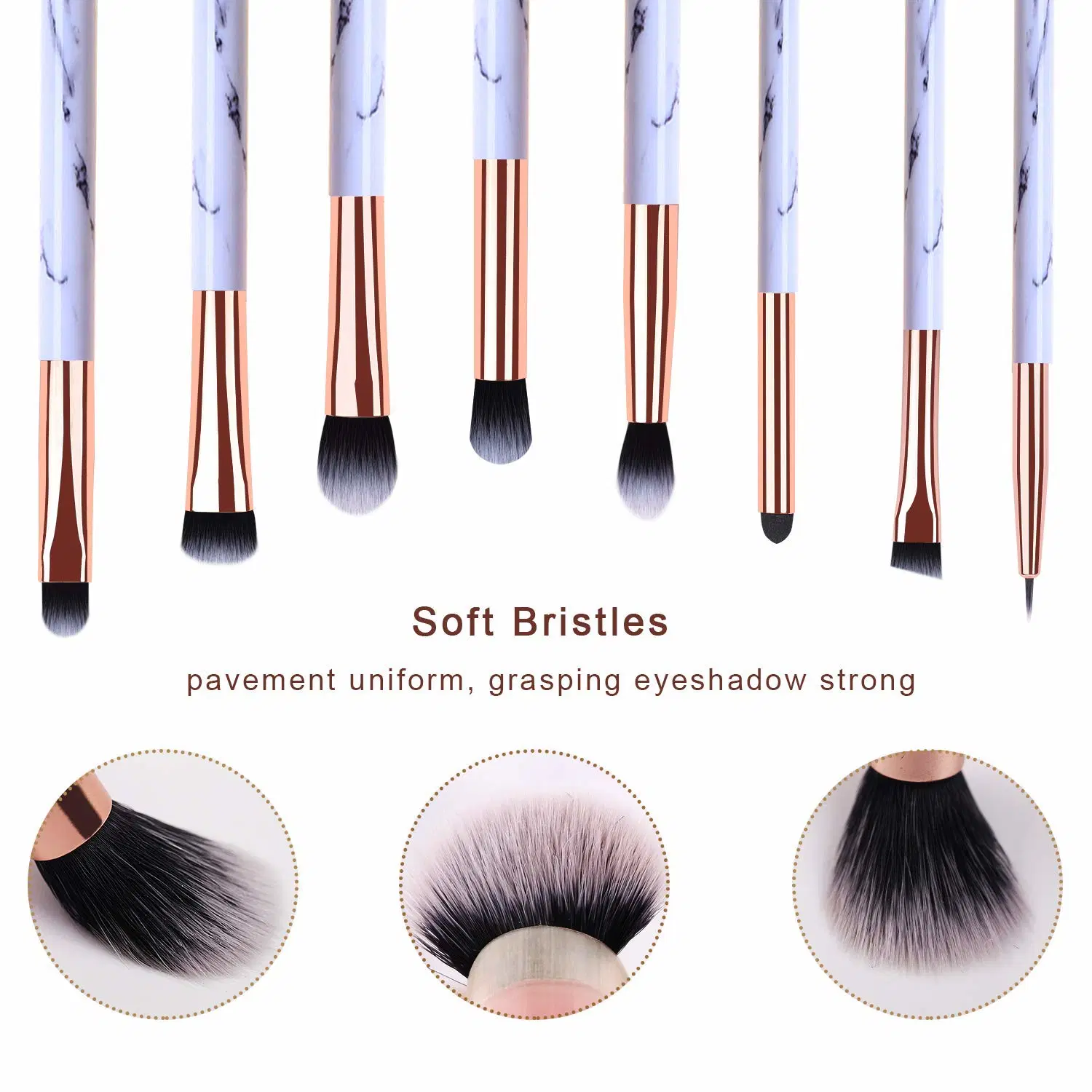 Wholesale/Supplier Make up Brush Private Label 8 PCS Eyeshadow Eyeliner Blending Crease Soft Dense Synthetic Hair Wood Handle Eye Makeup Brushes Set