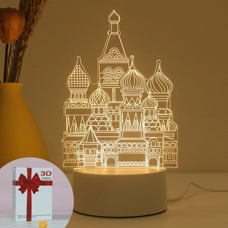 Lámpara de mesa pequeña LED Usbacrylic regalo para niños dormitorio Regalo creativo Luz nocturna