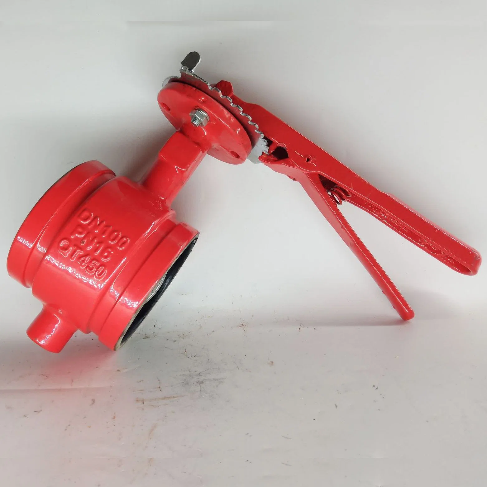 Factory Wholesale Handle Ductile Iron Groove End Butterfly Valve for Fire Protection