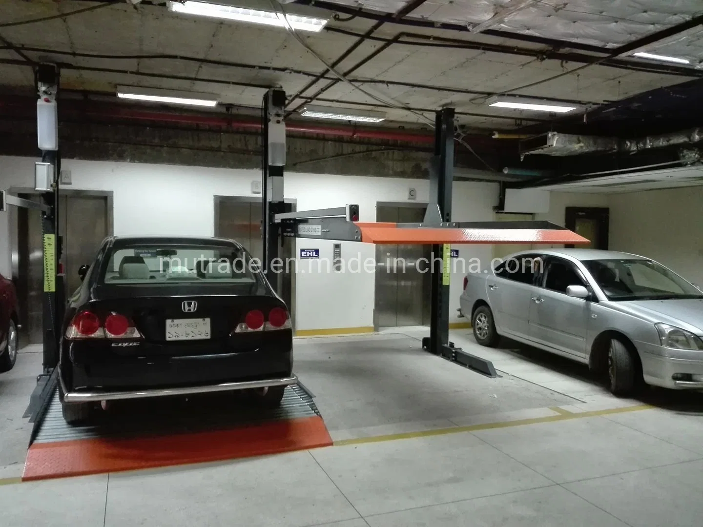 Smart Outdoor 2 Post Simple Car Elevator Garage Car Parking Lift