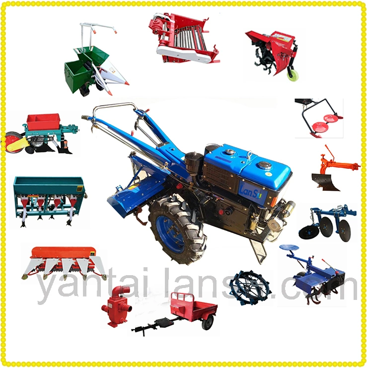 Farm Walking Tractor Two Wheels Walking Behind Tractors with Rotary Tiller
