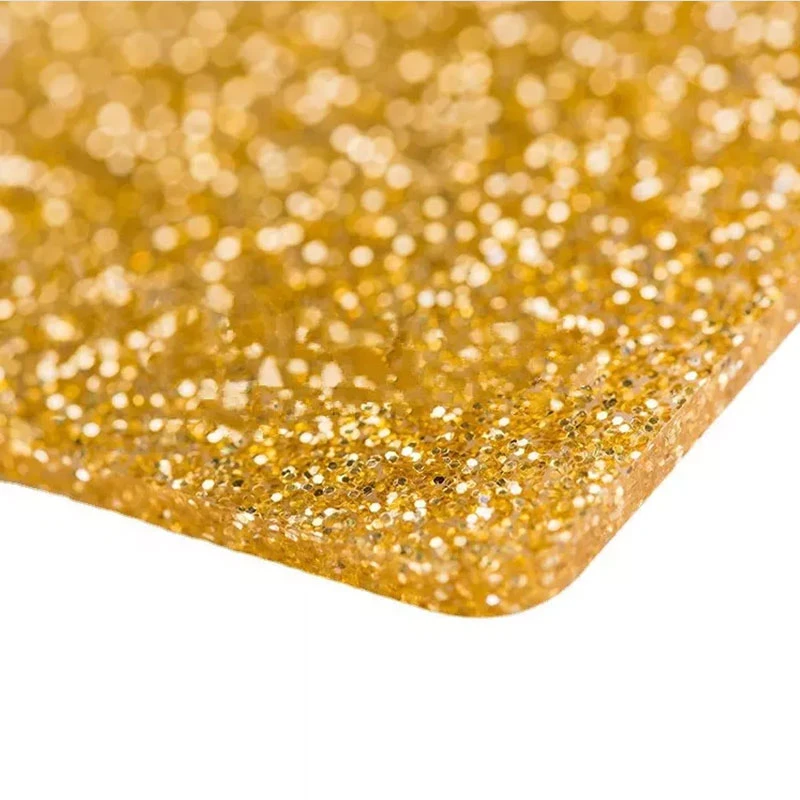 3mm Silber Stoff Acryl Blatt Gold Glitter Acryl Blatt ABS Doppelfarbige Plstic Sheets