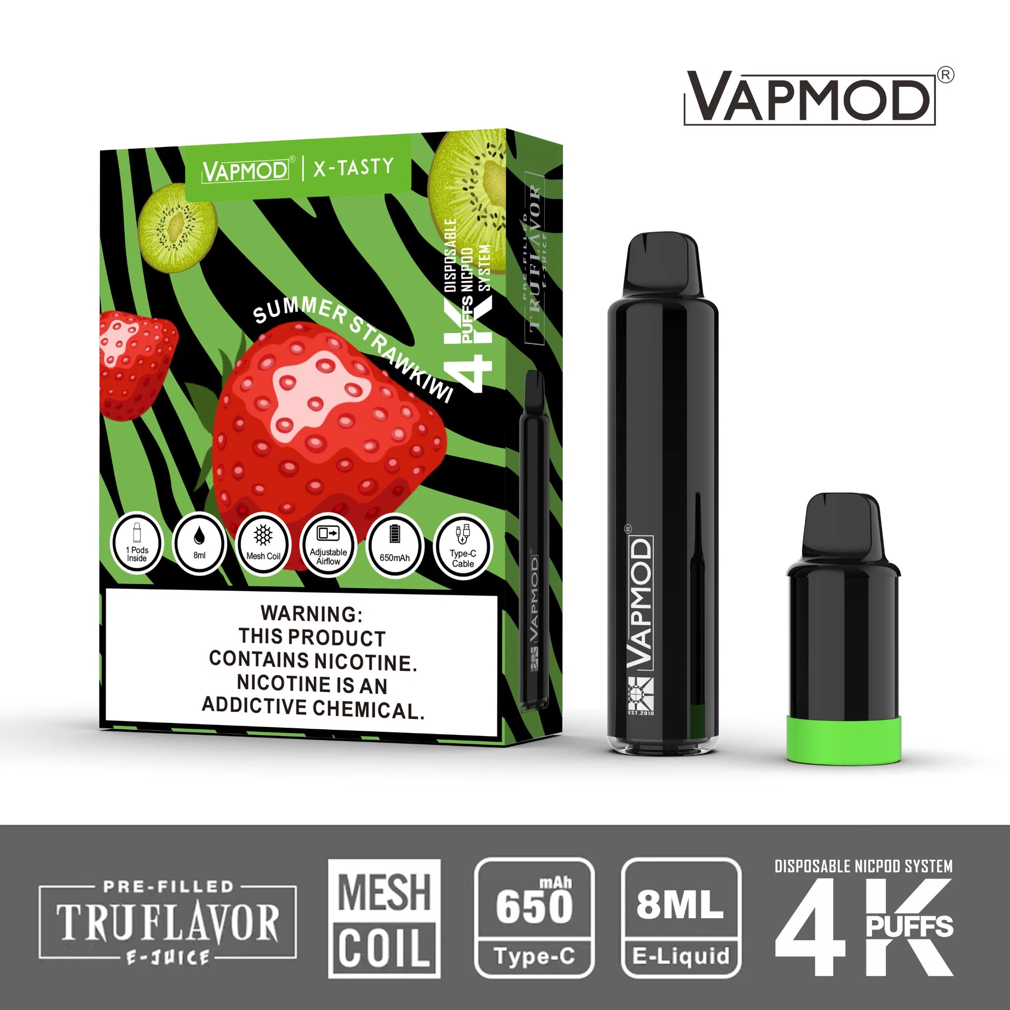 Großhandel 4000 Puffs Mesh Coil Elektronische Zigarette Einweg Vape Wiederaufladbar Puffbar Pods Elf Pen Hookah