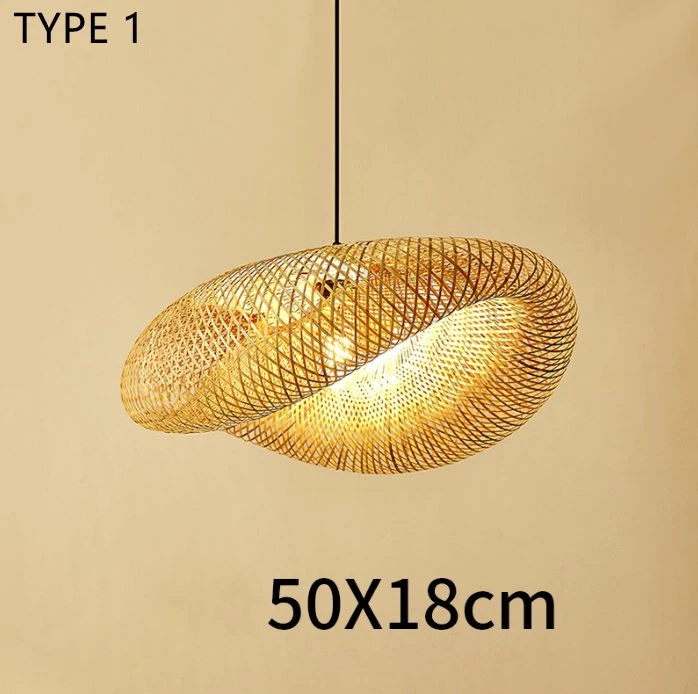 Bamboo Japanese Creative Chandelier Indoor Restaurant Living Room Lobby Lamps