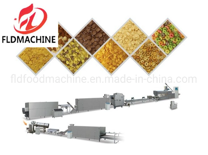 Fully Automatic Breakfast Cereal Corn Flakes Making Machine Grain Product Small Fitness Corn Flakes Production Line