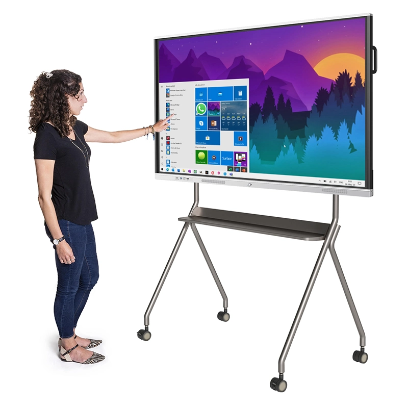 65 Inch Portable Interactive Touch Screen All in One PC Flat Panel IR Touch Interactive Smart Board for School Office